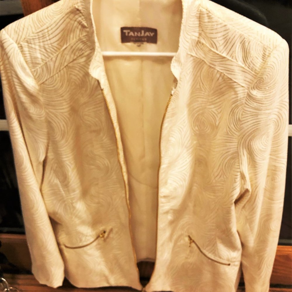 TANJAY METALLIC GOLD BLAZER